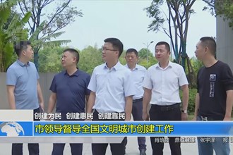 市领导督导全国文明城市创建工作