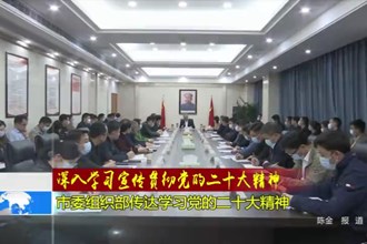 澳门金沙博彩娱乐平台委组织部传达学习党的二十大精神