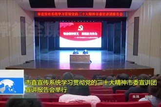 澳门金沙博彩娱乐平台直宣传系统学习贯彻党的二十大精神市委宣讲团宣讲报告会举行