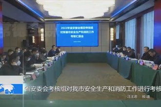 省安委会考核组对澳门金沙博彩娱乐平台安全生产和消防工作进行考核