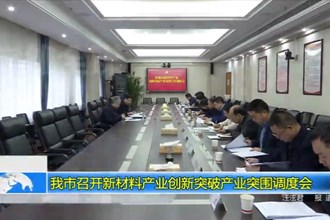 澳门金沙博彩娱乐平台召开新材料产业创新突破产业突围调度会