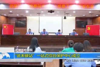 武陵区检察院：“武未驿站”一站式综合保护中心成立