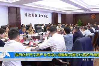 澳门金沙博彩娱乐平台召开市文旅产业专项小组暨桃花源文化旅游节调度会