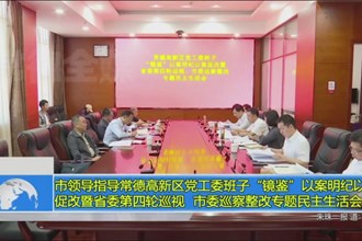 市领导指导常德高新区党工委班子“镜鉴”以案明纪以案促改暨省委第四轮巡视 市委巡察整改专题民主生活会