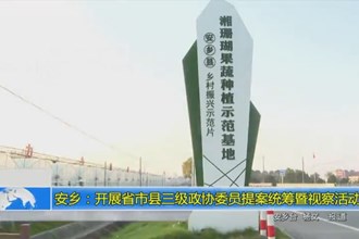安乡：开展省市县三级政协委员提案统筹暨视察活动