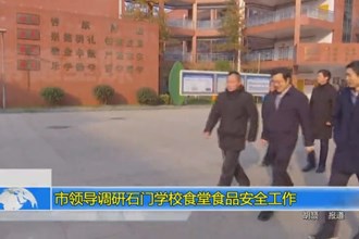 市领导调研石门学校食堂食品安全工作