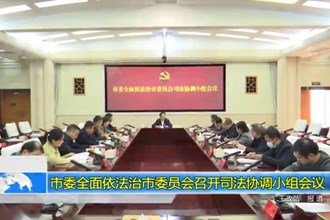 澳门金沙博彩娱乐平台委全面依法治市委员会召开司法协调小组会议