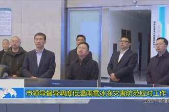 市领导督导调度低温雨雪冰冻灾害防范应对工作