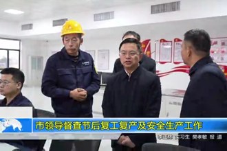 市领导督查节后复工复产及安全生产工作
