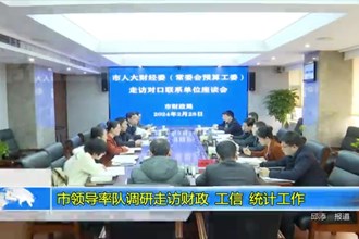 市领导率队调研走访财政 工信 统计工作