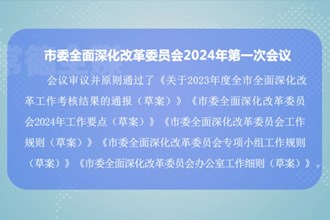 曹志强主持召开市委全面深化改革委员会2024年第一次会议
