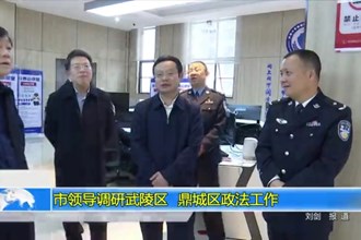 市领导调研武陵区、鼎城区政法工作