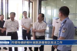 市领导调研柳叶湖旅游度假区政法工作