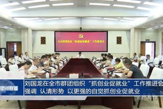 刘国龙在全市群团组织“抓创业促就业”工作推进会上强调：认清形势 以更强的自觉抓创业促就业