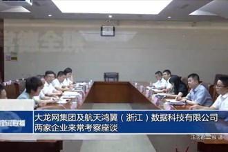 大龙网集团及航天鸿翼（浙江）数据科技有限公司两家企业来常考察座谈