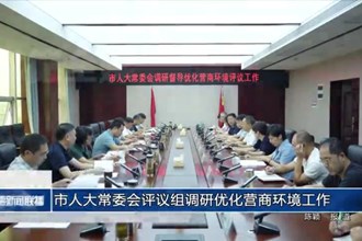 市人大常委会评议组调研优化营商环境工作