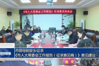 市领导到安乡征求《市人大常委会工作报告（征求意见稿）》意见建议